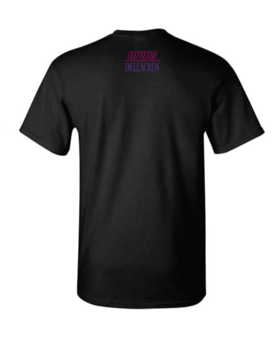 OPIES SPEEDSHOP X DELLA COLLAB Black w/purple Tee – Della Crew Co.