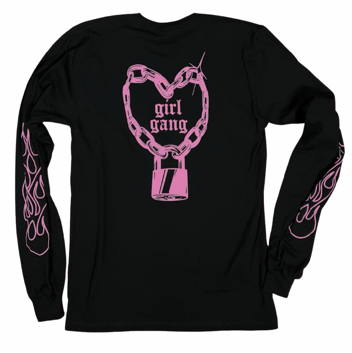 Locked in girlgang long sleeve (Pink) – Della Crew Co.
