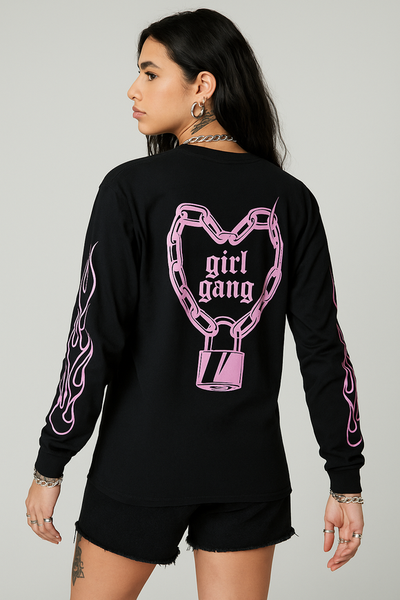 Locked in girlgang long sleeve (Pink)